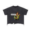 Whatcha Lookin' At? Vintage Boxy Distressed Hem T-Shirt