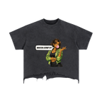 Whatcha Lookin' At? Vintage Boxy Distressed Hem T-Shirt