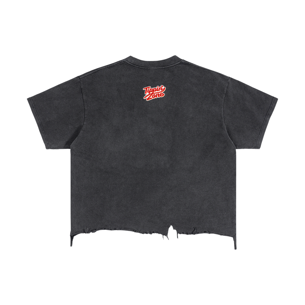 Whatcha Lookin' At? Vintage Boxy Distressed Hem T-Shirt