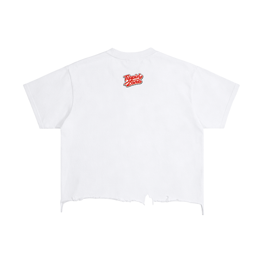 Whatcha Lookin' At? Vintage Boxy Distressed Hem T-Shirt